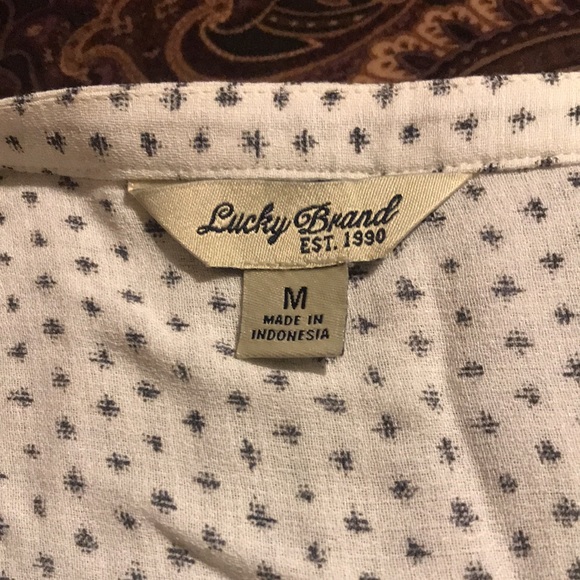 LUCKY BRAND bohemian v neck blouse. - Picture 5 of 6